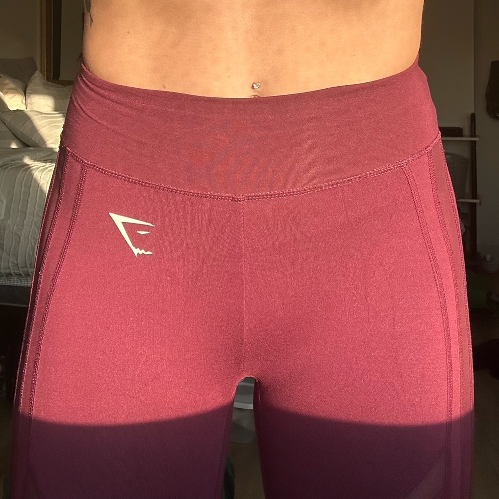 gymshark maroon leggings
